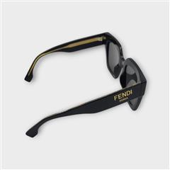 Fendi FE40101I 01A Women's Black Square Frame Sunglasses w/ Pouch